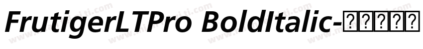 FrutigerLTPro BoldItalic字体转换